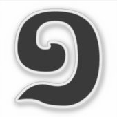 Cambodjaans nummer 1 / Eén / ១ (Muchara) Khmer Lan Sticker (Voorkant)