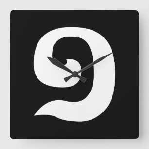 Cambodjaans nummer 1 / Eén / ១ (Muchara) Khmer Lan Vierkante Klok