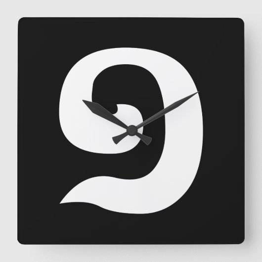 Cambodjaans nummer 1 / Eén / ១ (Muchara) Khmer Lan Vierkante Klok (Voorkant)