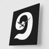 Cambodjaans nummer 1 / Eén / ១ (Muchara) Khmer Lan Vierkante Klok (Hoek)