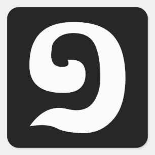 Cambodjaans nummer 1 / Eén / ១ (Muchara) Khmer Lan Vierkante Sticker