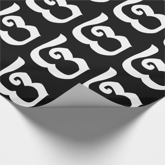 Cambodjaans nummer 2 / Twee / ២ (Pi) Khmer Languag Cadeaupapier (Hoek)