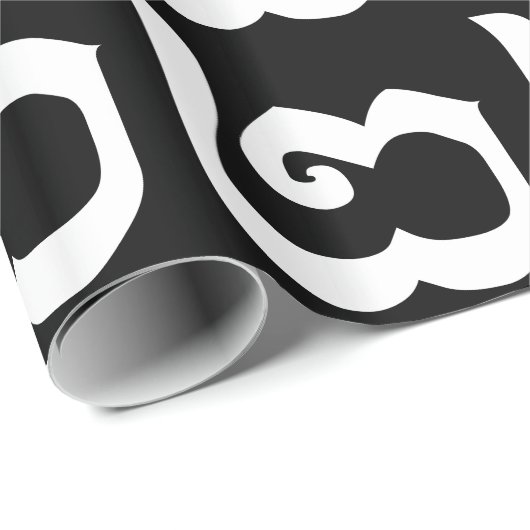 Cambodjaans nummer 2 / Twee / ២ (Pi) Khmer Languag Cadeaupapier (Rol Hoek)