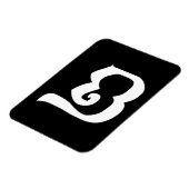 Cambodjaans nummer 2 / Twee / ២ (Pi) Khmer Languag Magneet (Linkerzijde)