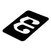 Cambodjaans Nummer 3 / Drie / ៣ (Bei) Khmer Schrif Magneet (Linkerzijde)