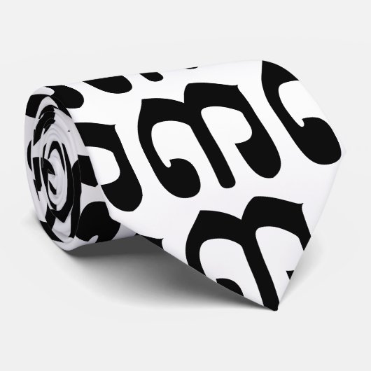 Cambodjaans nummer 3 / Three / ៣ (Bei) Khmer Scrip Stropdas (Opgerold)