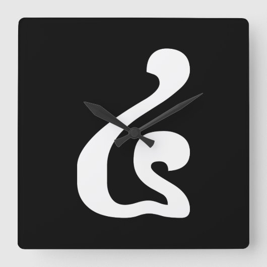 Cambodjaans nummer 4 / Four / ៤ (Buen) Khmer Scrip Vierkante Klok (Voorkant)