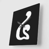 Cambodjaans nummer 4 / Four / ៤ (Buen) Khmer Scrip Vierkante Klok (Hoek)