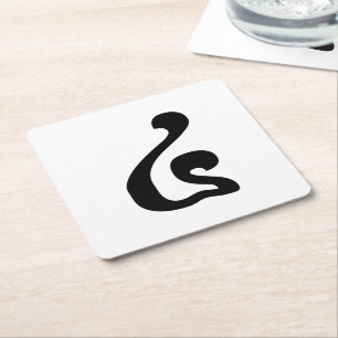 Cambodjaans nummer 4 / Vier / ៤ (Buen) Khmer schri Kartonnen Onderzetters