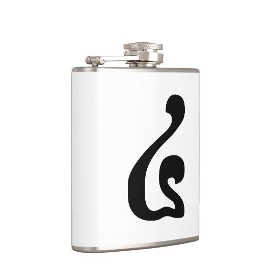 Cambodjaans nummer 4 / Vier / ៤ (Buen) Khmer Scrip Heupfles (Rechts)