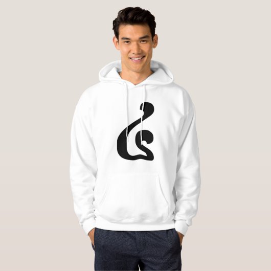 Cambodjaans nummer 4 / Vier / ៤ (Buen) Khmer Scrip Hoodie (Voorkant volledig)