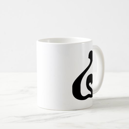 Cambodjaans nummer 4 / Vier / ៤ (Buen) Khmer Scrip Koffiemok (Voorkant rechts)