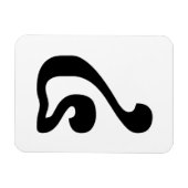 Cambodjaans nummer 4 / Vier / ៤ (Buen) Khmer Scrip Magneet (Horizontaal)