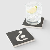 Cambodjaans nummer 4 / Vier / ៤ (Buen) Khmer Scrip Stenen Onderzetter (Zijkant)