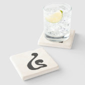 Cambodjaans nummer 4 / Vier / ៤ (Buen) Khmer Scrip Stenen Onderzetter (Zijkant)