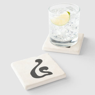 Cambodjaans nummer 4 / Vier / ៤ (Buen) Khmer Scrip Stenen Onderzetter