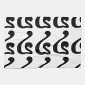 Cambodjaans nummer 4 / Vier / ៤ (Buen) Khmer Scrip Theedoek (Horizontaal)