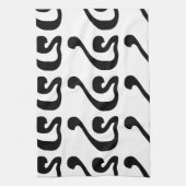 Cambodjaans nummer 4 / Vier / ៤ (Buen) Khmer Scrip Theedoek (Verticaal)