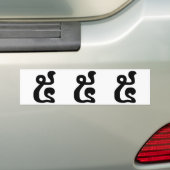 Cambodjaans nummer 5 / Vijf / ៥ (Pram) Khmer Scrip Bumpersticker (Op auto)