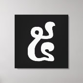 Cambodjaans nummer 5 / Vijf / ៥ (Pram) Khmer Scrip Canvas Afdruk (Voorkant)