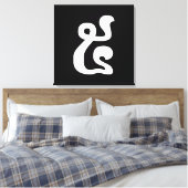 Cambodjaans nummer 5 / Vijf / ៥ (Pram) Khmer Scrip Canvas Afdruk (Insitu (Slaapkamer))