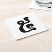 Cambodjaans nummer 5 / Vijf / ៥ (Pram) Khmer Scrip Kartonnen Onderzetters (Schuin)