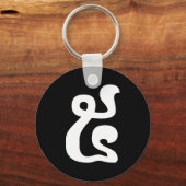 Cambodjaans nummer 5 / Vijf / ៥ (Pram) Khmer Scrip Sleutelhanger (Voorkant)