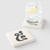 Cambodjaans nummer 5 / Vijf / ៥ (Pram) Khmer Scrip Stenen Onderzetter (Zijkant)