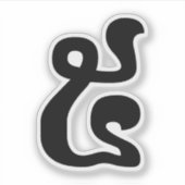 Cambodjaans nummer 5 / Vijf / ៥ (Pram) Khmer Scrip Sticker (Voorkant)