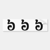 Cambodjaans nummer 6 / Six / ៦ (Pram Mucharj) Khme Bumpersticker (Voorkant)