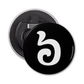 Cambodjaans nummer 6 / Six / ៦ (Pram Mucharj) Khme Button Flesopener (Voorkant)