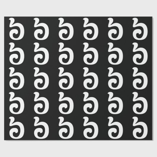 Cambodjaans nummer 6 / Six / ៦ (Pram Mucharj) Khme Cadeaupapier (Vlak)