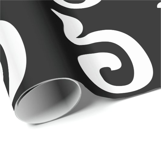 Cambodjaans nummer 6 / Six / ៦ (Pram Mucharj) Khme Cadeaupapier (Rol Hoek)