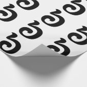 Cambodjaans nummer 6 / Six / ៦ (Pram Mucharj) Khme Cadeaupapier (Hoek)