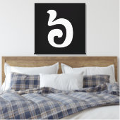 Cambodjaans nummer 6 / Six / ៦ (Pram Mucharj) Khme Canvas Afdruk (Insitu (Slaapkamer))