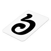 Cambodjaans nummer 6 / Six / ៦ (Pram Mucharj) Khme Magneet (Linkerzijde)