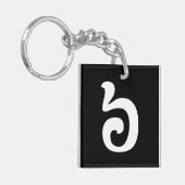 Cambodjaans nummer 6 / Six / ៦ (Pram Mucharj) Khme Sleutelhanger (Voorkant Links)