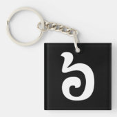 Cambodjaans nummer 6 / Six / ៦ (Pram Mucharj) Khme Sleutelhanger (Voorkant)