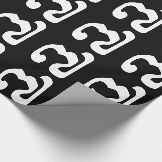 Cambodjaans nummer 7 / Seven / ៧ (Pram Pi) Khmer Cadeaupapier (Hoek)