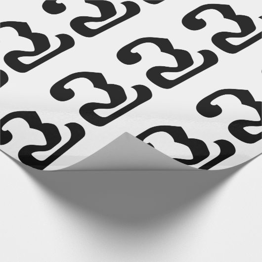 Cambodjaans nummer 7 / Seven / ៧ (Pram Pi) Khmer Cadeaupapier (Hoek)