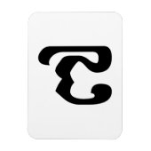 Cambodjaans nummer 7 / Seven / ៧ (Pram Pi) Khmer Magneet (Verticaal)