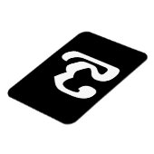 Cambodjaans nummer 7 / Seven / ៧ (Pram Pi) Khmer Magneet (Linkerzijde)