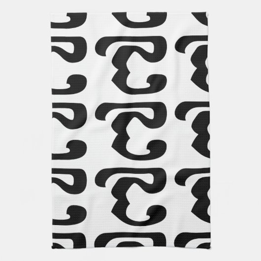 Cambodjaans nummer 7 / Seven / ៧ (Pram Pi) Khmer Theedoek (Verticaal)