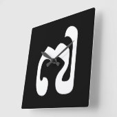 Cambodjaans nummer 7 / Seven / ៧ (Pram Pi) Khmer Vierkante Klok (Hoek)