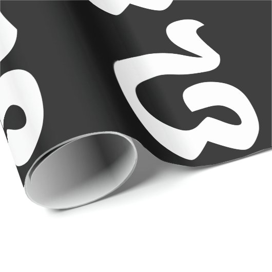 Cambodjaans nummer 8 / acht / ៨ (Pram Bei) Khmer Cadeaupapier (Rol Hoek)