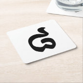 Cambodjaans nummer 8 / acht / ៨ (Pram Bei) Khmer Kartonnen Onderzetters (Schuin)