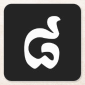 Cambodjaans nummer 8 / acht / ៨ (Pram Bei) Khmer Kartonnen Onderzetters (Voorkant)