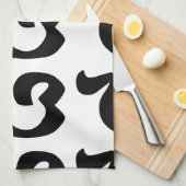 Cambodjaans nummer 8 / acht / ៨ (Pram Bei) Khmer Theedoek (Quarter Fold)