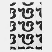 Cambodjaans nummer 8 / acht / ៨ (Pram Bei) Khmer Theedoek (Verticaal)