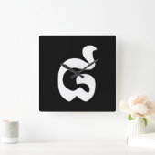 Cambodjaans nummer 8 / Acht / ៨ (Pram Bei) Khmer Vierkante Klok (Huis)